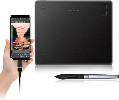 Produktbild von HUION Inspiroy H1161 Tablet graficzny 11x6 cali Tablet rysunkowy z 10 spersonalizowanymi przyciskami ekspresowymi i 1 piórem dotykowym do zdalnej pracy online Tablet piórkowy OSU dla Windows Mac Chromebook