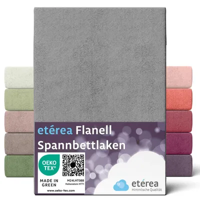 Produktbild von etérea Flanell Spannbettlaken Baumwolle 150x250 cm