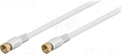 Obrázek produktu pro 1x 5metrový kabel 75Ω s konektory F, bílý, model 67293, koaxiální propojovací kabel
