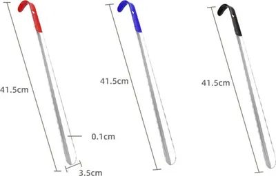 Produktbild von Schuhlöffel 2 Stück Schuhanzieher Lang Metall Mit Ergonomischer