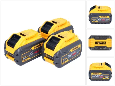 Obrázek produktu pro DeWalt 3x akumulátor DCB 548 18 V / 54 V max. 12 Ah / 12 000 mAh Li-Ion XR FLEXVOLT – s indikátorem stavu nabití
