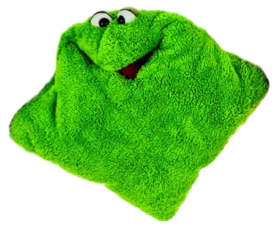 Obrázek produktu pro Living Puppets maňásek na ruku "Plyšový polštářek s přáním", zelený