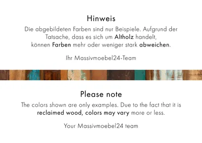 Produktbild von MASSIVMOEBEL24 Wandgarderobe Altholz 61x14x31 bunt NATURE OF SPIRIT #83
