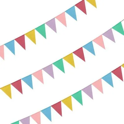 Immagine prodotto di Catene in tessuto resistenti alle intemperie per feste all'aperto - 4 metri nei colori dell'arcobaleno.