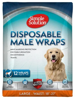 Immagine prodotto di Simple Solution Pannolini monouso per cani L 12 pz