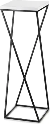 Obrázok produktu pre Howhomely Stojan na kvety Loft White 70 cm - kvetinová stolička, kvetinový stĺp moderný