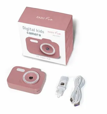 Produktbild von ZAZU Digitalkamera für Kinder 1080P, 2,0 Zoll, rosa, wiederaufladbar, tragbar