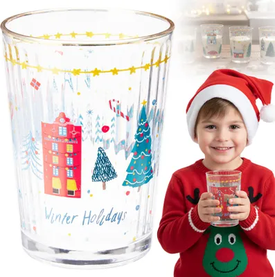 Immagine prodotto di Tazza di vetro da bere natalizia Regalo di Natale in vetro 500 ml