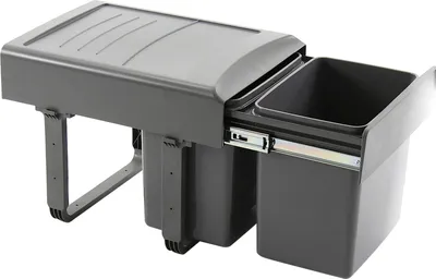 Produktbild von EKOTECH Einbau-Abfallsammler Mega 40 für Drehtüren mit 2 x 15 Litern