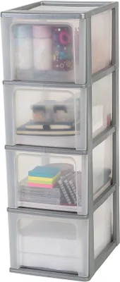 Immagine prodotto di Cassettiera a 4 scomparti A4 grigia per ufficio
