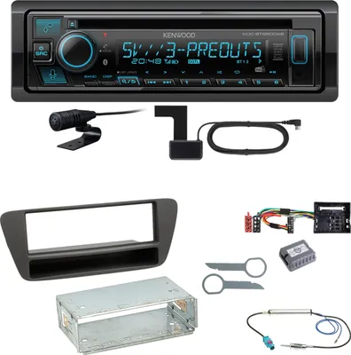 Produktbild von Kenwood KDC-BT960DAB Bluetooth Digitalradio DAB+ CD Einbauset für Audi Q3 8U