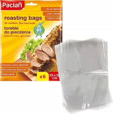 Produktbild von Paclan Backbeutel mit Clip, 35 x 38 cm, 6 Stück