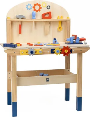 Produktbild von Eurekakids Holzwerkbank Mit 45 Zubehörteilen Beige  Kinder Beige One Size