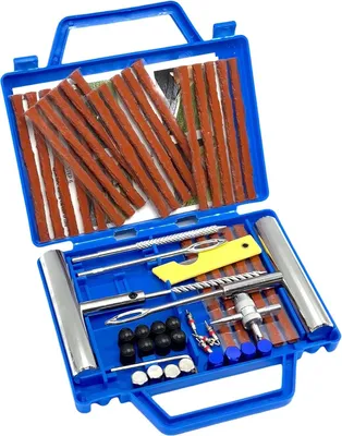 Produktbild von Reifenreparaturset, 52-teiliges Reifenreparaturset, Auto Tragbares Reifenreparaturset für Auto, LKW, Motorrad, Wohnmobil, Traktor, SUV