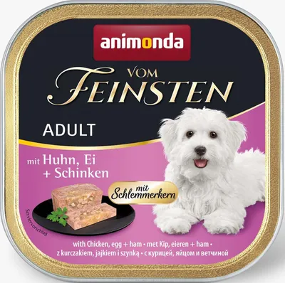 Zdjęcie produktu dla animonda Vom Feinsten Gourmet core with Chicken, egg + ham, Dorosły, Jajko, Kurczak, Szynka, 150 g, Bez soi