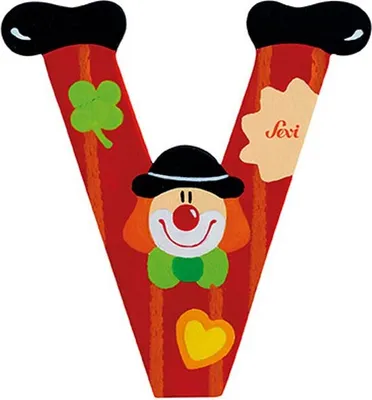 Produktbild von Sevi Buchstabe Clown v: 10 cm (81758)
