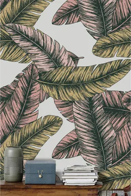 Produktbild von Coloray Fototapete 104x70 cm Latextapete Magicstick - Utensil warme Bananenblätter