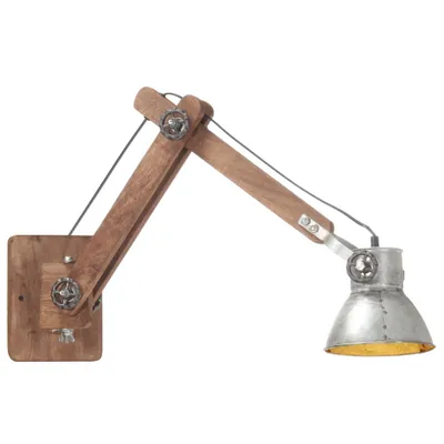 Zdjęcie produktu dla Lampa ścienna w industrialnym stylu, srebrna, okrągła, E27