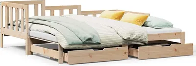Obrázek produktu pro vidaXL Rozkládací denní postel se zásuvkami bez matrace 90x190 cm