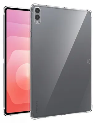 Zdjęcie produktu dla Etui Avizar do tabletu Galaxy Tab S12 Plus, wykonane z elastycznego silikonu, z wzmocnionymi narożnikami, przezroczyste