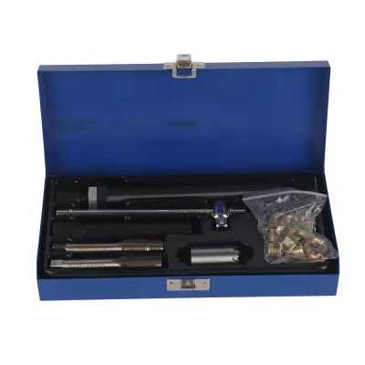 Produktbild von 25-tlg. Zündkerzen Gewindereparatur Set M14x1,25 – Gewindeschneider Werkzeugkit für Autoreparatur mit Aufbewahrungskoffer