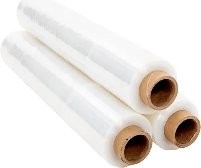 Produktbild von LOGIC PACK Stretchfolie Palettenfolie Wickelfolie 250 m lang Folie für Möbel & Umzug, Transparent, 3 Rollen, 50 cm Breite 2,5 kg