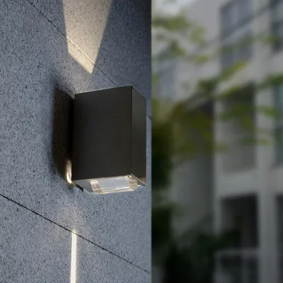 Produktbild von Außenleuchte Lutec Evans LED Außenlampe 6W IP54 Up&Down Wandleuchte Grau
