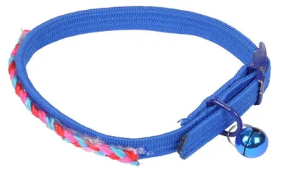 Produktbild von Katzenhalsband mit Glocke, 30 cm, geflochten, rosa