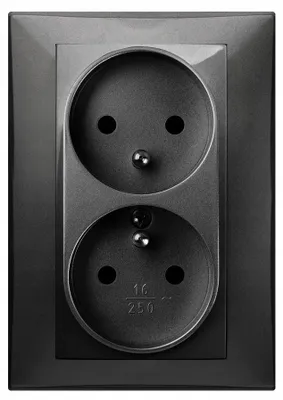 Image de Prise Murale Elektro-Plast Noire 1735-09