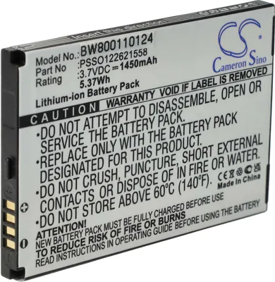 Produktbild von vhbw Akku Ersatz für PSSO122621558 für Barcodescanner POS (1450 mAh, 3,7 V, Li-Ion)