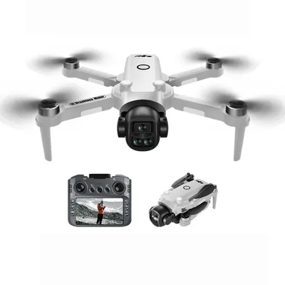 Produktbild von Zimilo Drohne mit 8K Dual-Kamera, 180° Weitwinkel, 360° Hinderniserkennung, Brushless, 20 Min Flugzeit, mit 3 Batterien, Gräulich-weiß