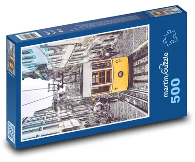 Obrázek produktu pro Puzzle 500 Žlutá tramvaj ve městě - martinpuzzle