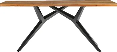 Produktbild von SIT Möbel Esstisch 160 cm | Tischplatte 50 mm Teak natur | Gestell Metall antikschwarz | B 160 x T 90 x H 76 cm | 15520-11 | Serie TABLES & CO