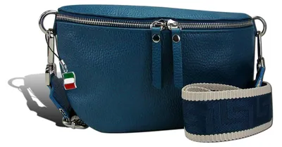 Immagine prodotto di Cintura borsa blu multicolore Florence tracolla pelle coordinata D2OTF807B