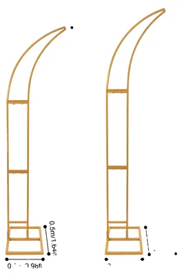 Produktbild von Hochzeitsbogenständer, langlebige Stahlkonstruktion, modernes Design, L, Gold