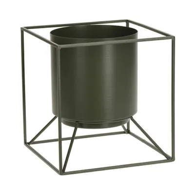 Immagine prodotto di Aiuola in metallo con supporto verde 18 cm