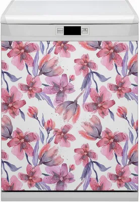 Produktbild von Küche Dekorative Magnete  Magnet Folie für Geschirrspüler 60x80 cm   - Pastellblumen
