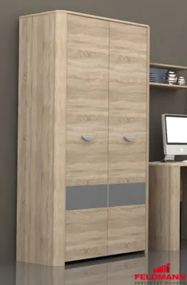 Image de Armoire à 2 portes en chêne Sonoma / gris, 93 cm