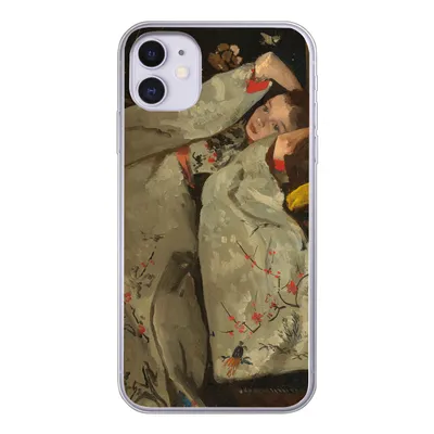 Produktbild von MuchoWow® Handyhülle Schutzhülle Hülle für iPhone 11 Mädchen im weißen Kimono - Gemälde von George Hendrik Breitner Silikon Softcase Handy Hülle - Handytasche