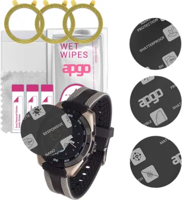 Produktbild von apgo 3 Stück Schutzglas, Matt, kompatibel mit Garett G35S Smartwatch, Hybrid 8H, Ersatz für Hartglas, Displayschutzglas, Bildschirmschutz, Displayschutz, kratzfest