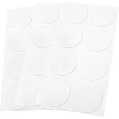Produktbild von Adsamm® | 24 x Filzgleiter | Ø 50 mm | Weiß | rund | 1.5 mm dünne selbstklebende Filz-Möbelgleiter in