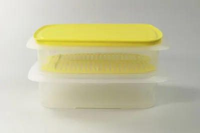 Produktbild von TUPPERWARE Cool`N Fresh 1,5 L (2) + Verschluss Deckel gelb + Frischegitter gelb