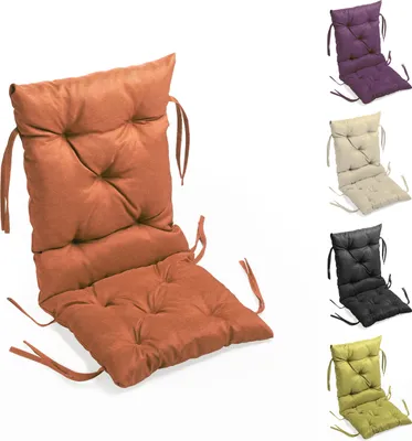 Produktbild von sunnypillow Bankauflage Stuhlkissen Bankkissen 50 x 50 x 50 cm Sitzkissen und Rückenkissen für Hollywoodschaukel Polsterauflage Auflage - Orange