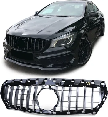 Produktbild von Sport Kühlergrill Chrom Schwarz Glanz für Mercedes CLA C117 Vorfacelift 13-16