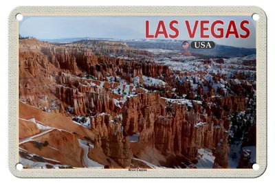 Produktbild von Blechschild Reise 18x12cm Las Vegas USA Bryce Canyon Dekoration