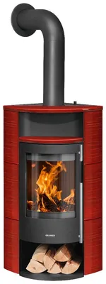 Produktbild von Oranier | Kaminofen | Polar Neo Eck | 6,5 kW | Schwarz, Paprikarot