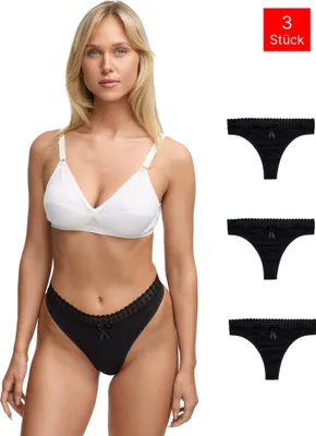 Produktbild von Tazzio Damen String 3er-Pack F927 (Schwarz, L)