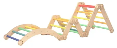 Produktbild von BusyKids Große, faltbare Kletterlandschaft in Regenbogenfarben