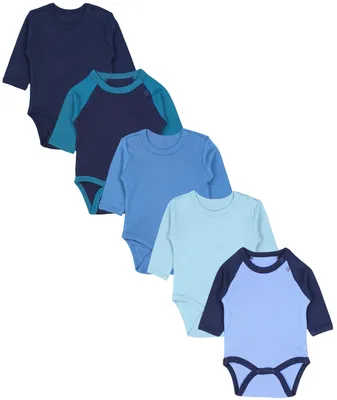 Produktbild von TupTam Langarmbody 5er Set - 100% Baumwolle,  , Farbe: Reglan Mix Blau Türkis, Größe: 80