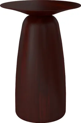 Produktbild von Beistelltisch BAOBAB 44 / Kaffeetisch - Sofatisch - Laptoptisch - Nachttisch - Pflanzentisch / Oval 32 x 44 / Gedrechseltes massives Buchenholz / Palisanderfarbe